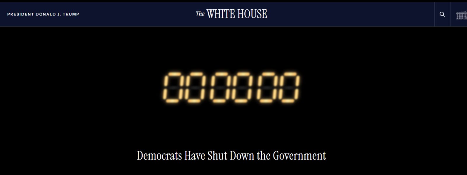 First US Federal Shutdown in Six Years Begins